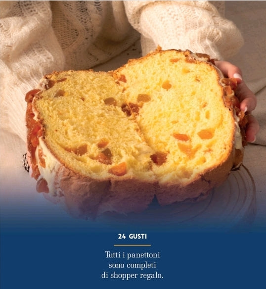 Panettone Artigianale da 1 Kg vari Gusti, Completo di shopper Regalo.